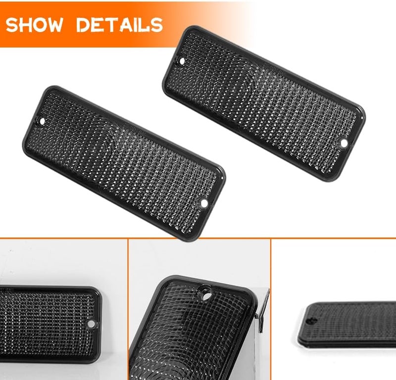 Tonsya For 1974 1975 1976 1977 Ford F-100 F100 Front Bumper Signal Side Marker housing Smoked Lens D5TZ13200A 906-55-22-04 - Image 2